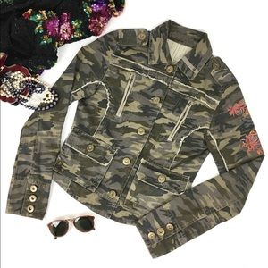 AEROPOSTALE Camo Jacket with Embroidery